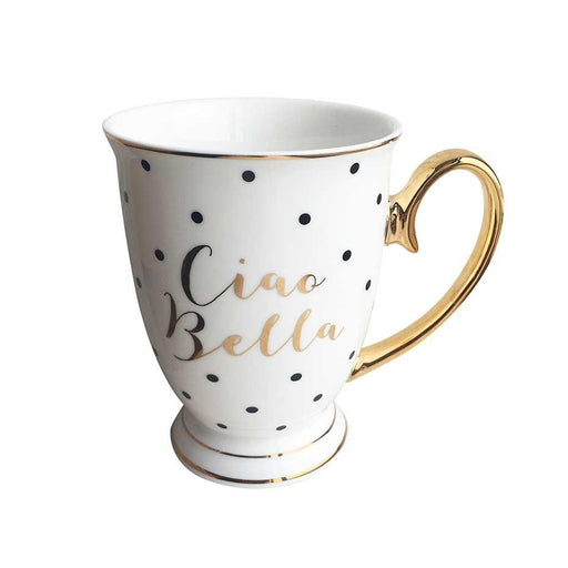 Bombay Duck Ciao Bella Mug White With Black Spots | {{ collection.title }}