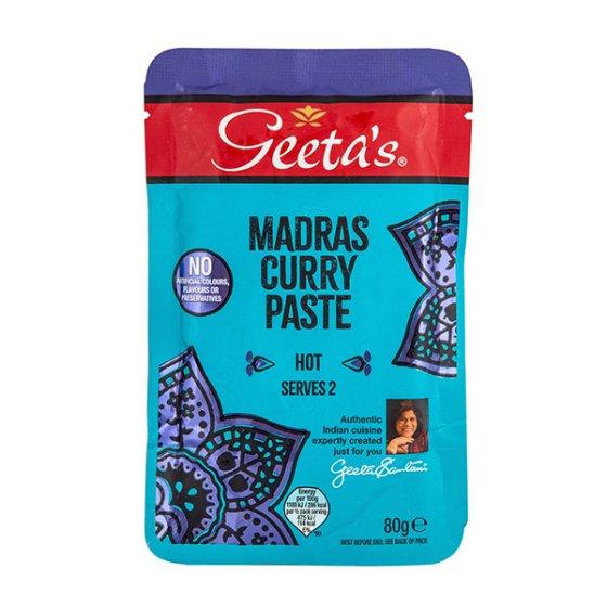 Geeta's Madras Curry Paste Hot (80g) | Condiments & Sauces | Buy Online ...